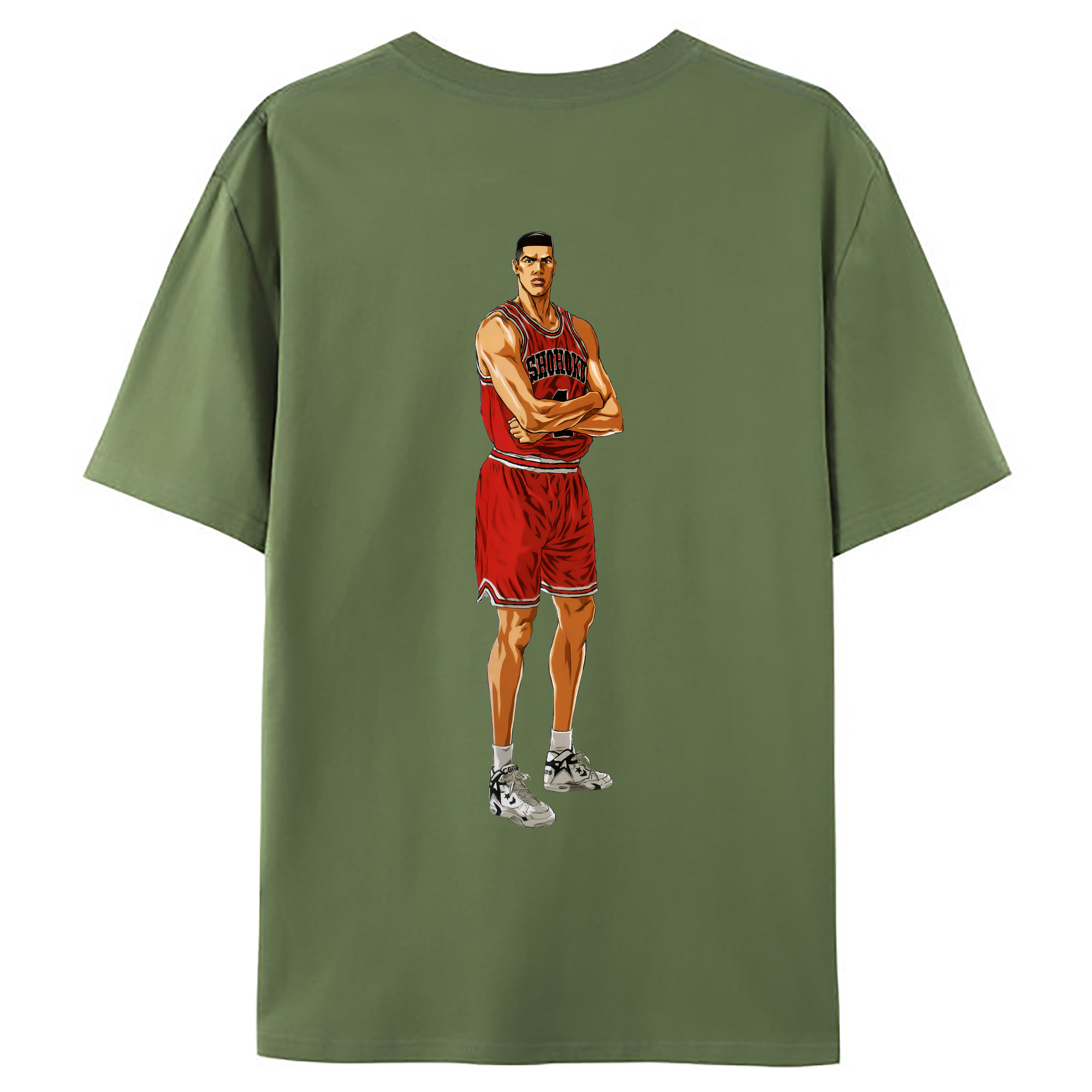 （画像用） SLAM DUNK／スラムダンク 綿100％ メンズ半袖Tシャツ（バックプリント） 通気性